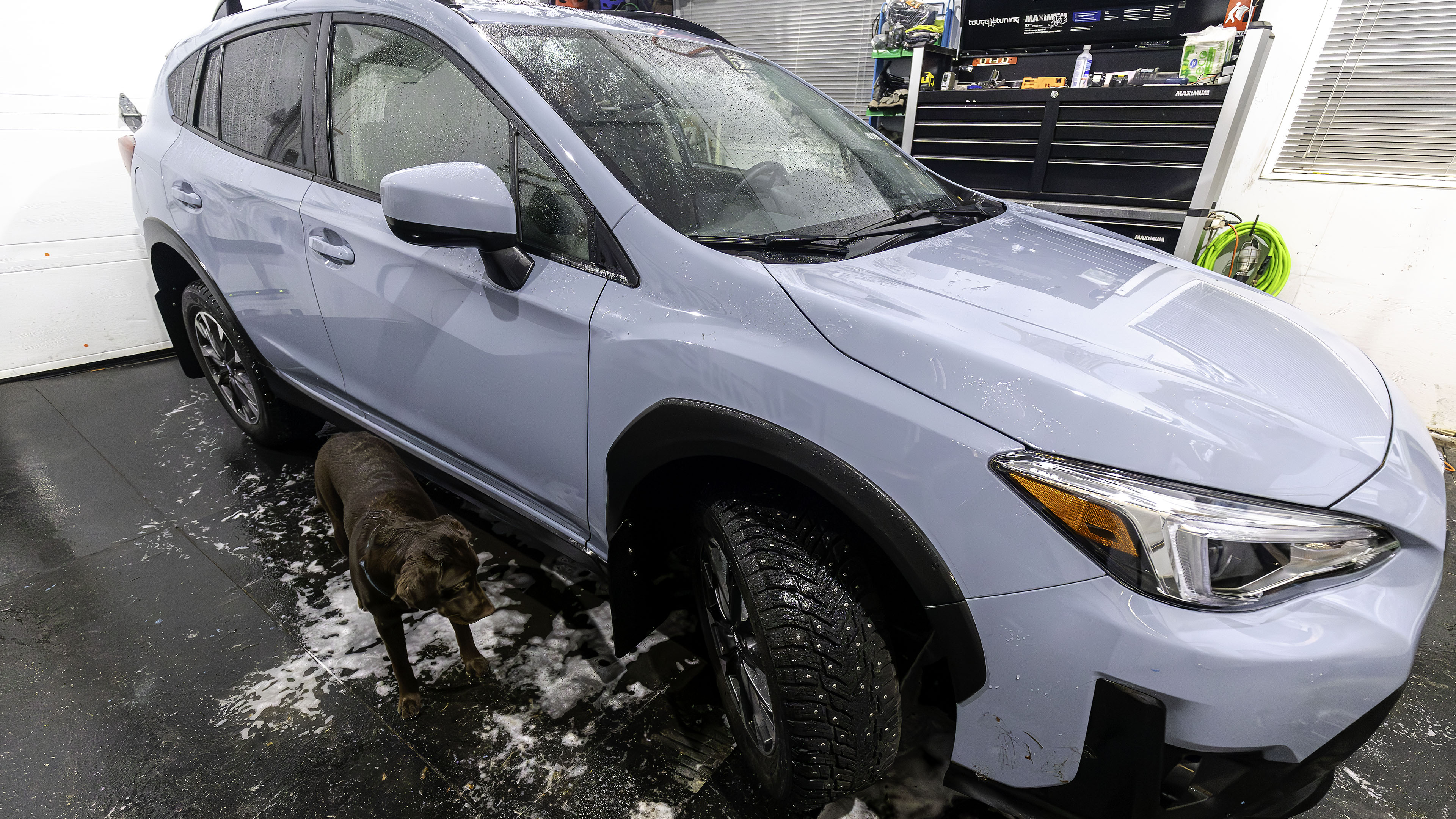 taiga_winter_tire_crosstrek_carwash